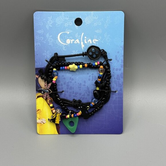 Coraline Icon Beaded Bracelet Set of 3 NEW - Picture 1 of 5